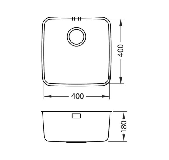 ALVEUS Luno 30 nerūdijančio plieno plautuvė