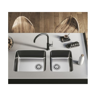 ALVEUS Luno 40, nerūdijančio plieno plautuvė