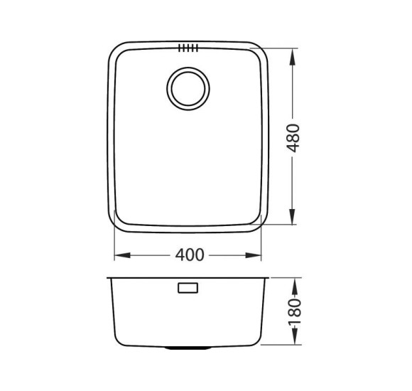 ALVEUS Luno 40, nerūdijančio plieno plautuvė