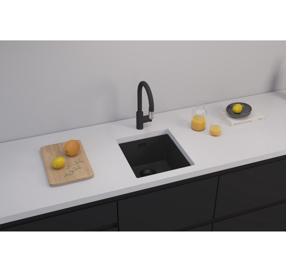 ALVEUS Omni 10 granitinė plautuvė (Black Edition)