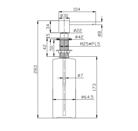 ALVEUS Plum dozatorius virtuvei