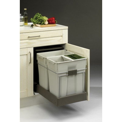 ALVEUS Albio 40 šiukšlių rūšiavimo sistema, 2x30l