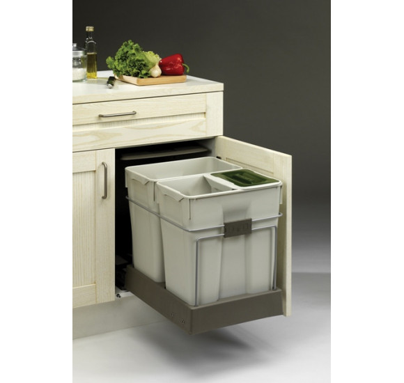 ALVEUS Albio 40 šiukšlių rūšiavimo sistema, 2x30l