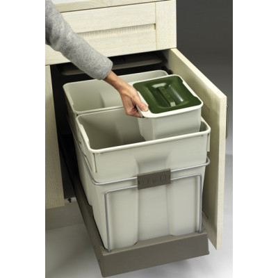 ALVEUS Albio 40 šiukšlių rūšiavimo sistema, 2x30l