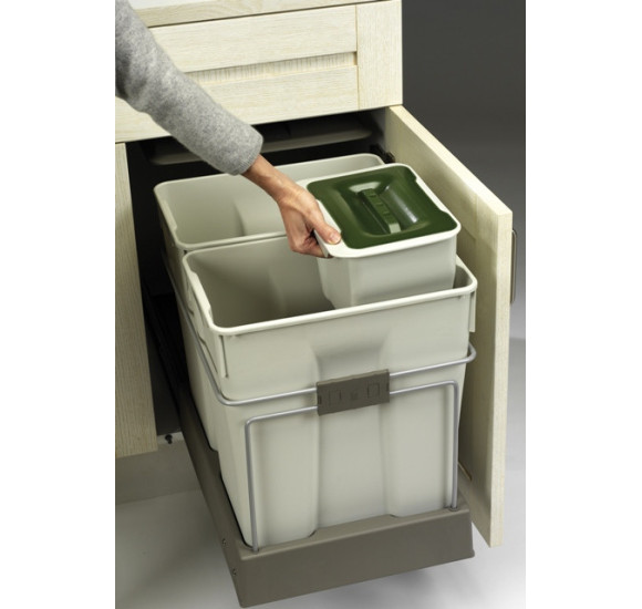 ALVEUS Albio 40 šiukšlių rūšiavimo sistema, 2x30l