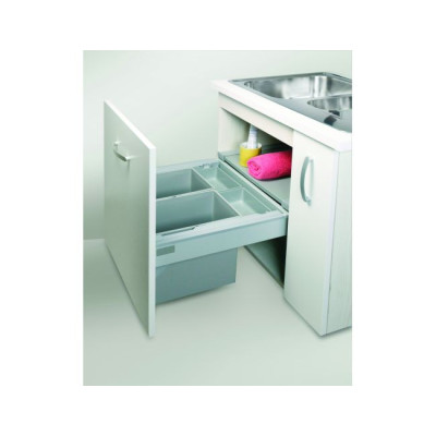 ALVEUS Albio 50 šiukšlių rūšiavimo sistema, 2x17l + 2x1l