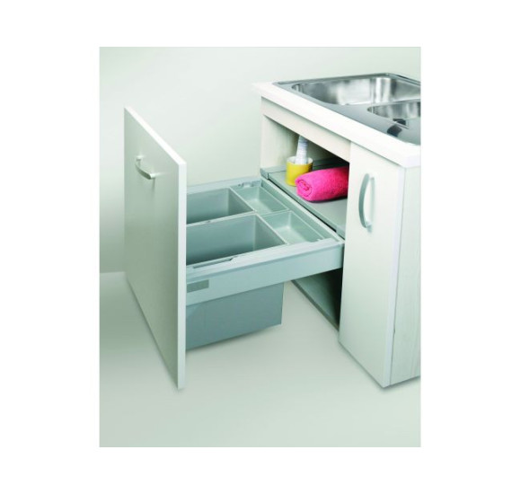 ALVEUS Albio 50 šiukšlių rūšiavimo sistema, 2x17l + 2x1l