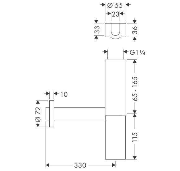 IŠPARDAVIMAS. Hansgrohe Flowstar sifonas praustuvui, chromo sp.