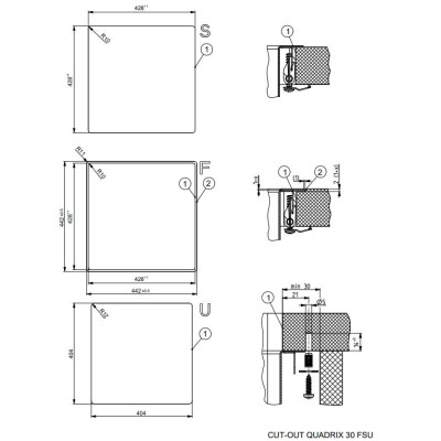 ALVEUS Monarch Quadrix 30 nerūdijančio plieno plautuvė