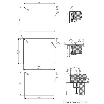 ALVEUS Monarch Quadrix 50 nerūdijančio plieno plautuvė