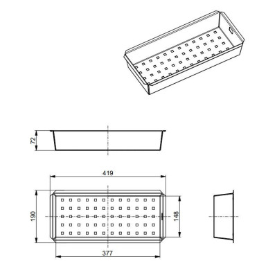 ALVEUS nuvarvėjimo indas, 420x190x72