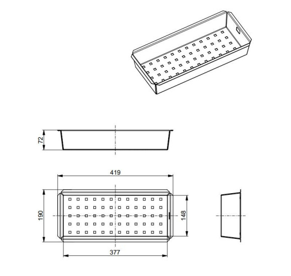 ALVEUS nuvarvėjimo indas, 420x190x72