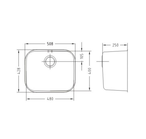 ALVEUS Monarch Variant 10 nerūdijančio plieno plautuvė