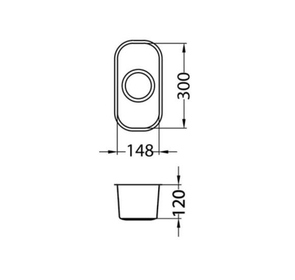 ALVEUS Monarch Variant 110 nerūdijančio plieno plautuvė