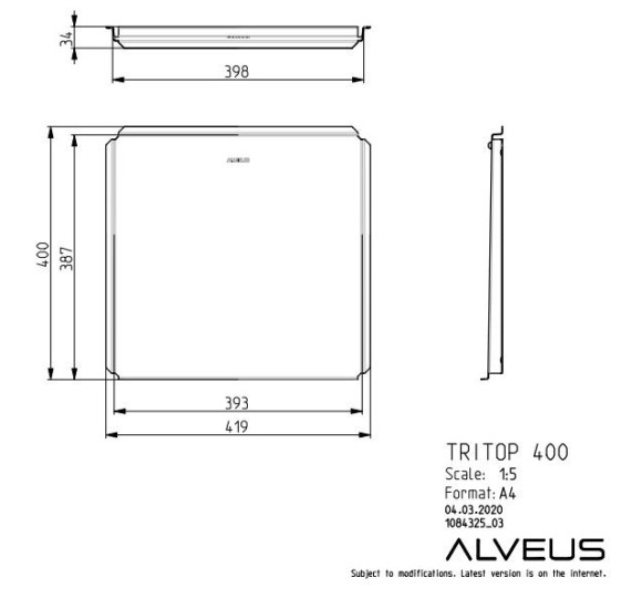 ALVEUS TriTop 400 dangtis plautuvei, 419x400