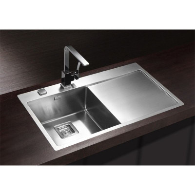 ALVEUS Stylux 50 nerudijančio plieno plautuvė, kairė pusė