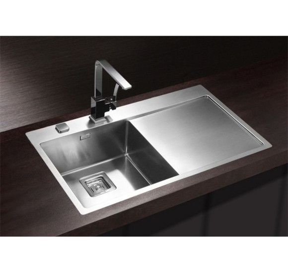 ALVEUS Stylux 50 nerudijančio plieno plautuvė, kairė pusė