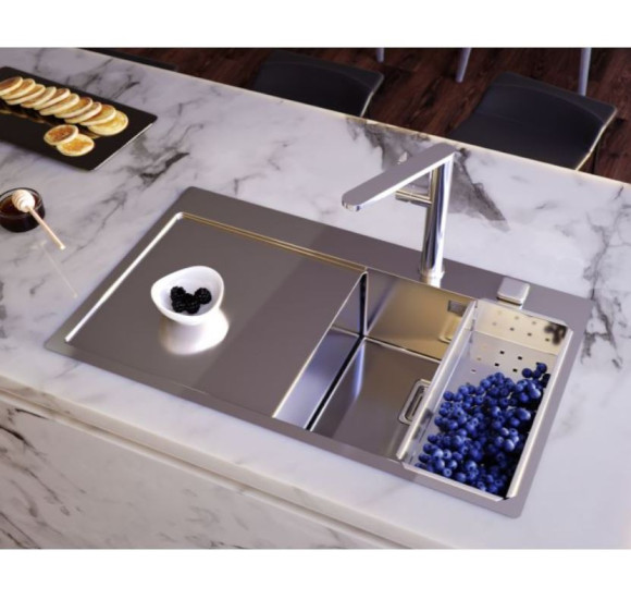 ALVEUS Stylux 50 nerudijančio plieno plautuvė, dešinė pusė