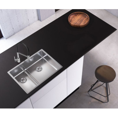 ALVEUS Nox 90 dviguba nerūdijančio plieno plautuvė (dešinė)