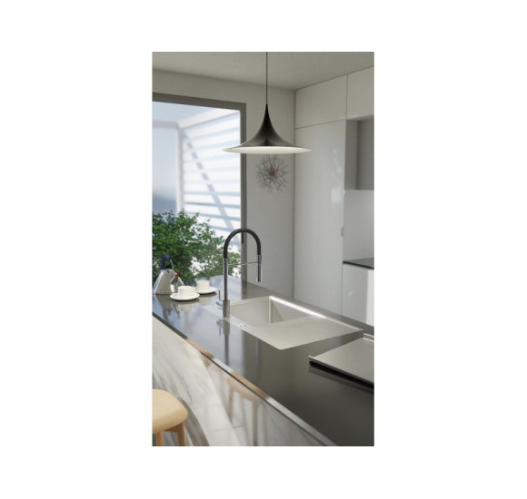 ALVEUS Pure Up 40 nerūdijančio plieno plautuvė (kairė)