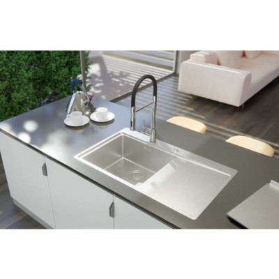 ALVEUS Pure Up 50 nerūdijančio plieno plautuvė (kairė)