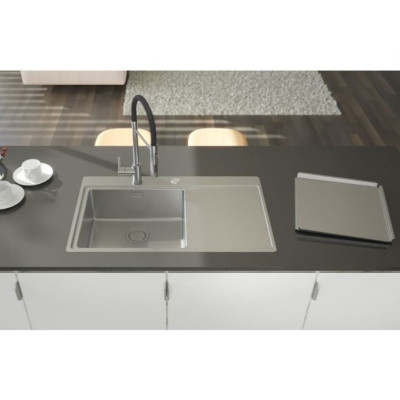 ALVEUS Pure Up 50 nerūdijančio plieno plautuvė (kairė)