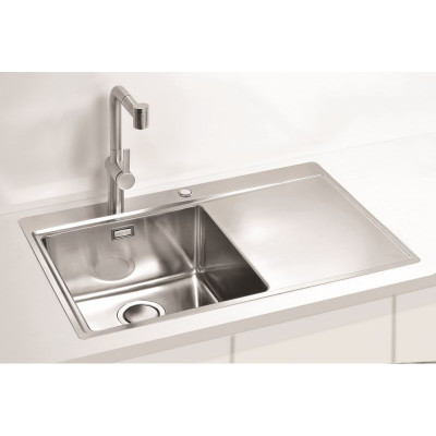 ALVEUS Pure Up 50 nerūdijančio plieno plautuvė (kairė)