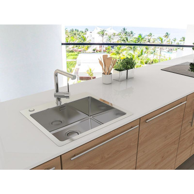 ALVEUS Pure Up 70 nerūdijančio plieno plautuvė