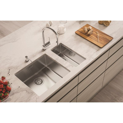 ALVEUS Kombino 10 nerūdijančio plieno plautuvė, montuojama po stalviršiu