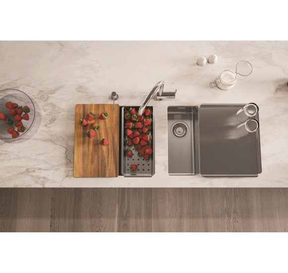 ALVEUS Kombino 10 nerūdijančio plieno plautuvė, montuojama po stalviršiu