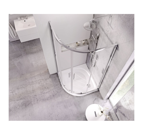 Ravak dušo komplektas 5in1 Blix Slim BLSCP4, 80x80, chromo spalvos profiliai