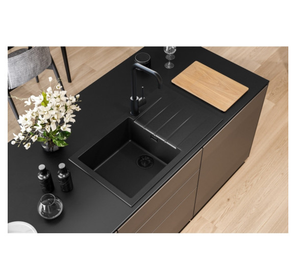 ALVEUS Cadit 40 granitinė plautuvė (Black Edition)