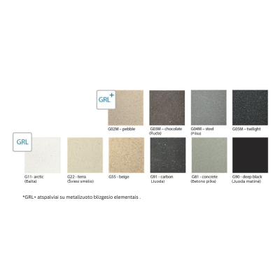 ALVEUS Cadit 80 granitinė plautuvė su papildomu dubeniu