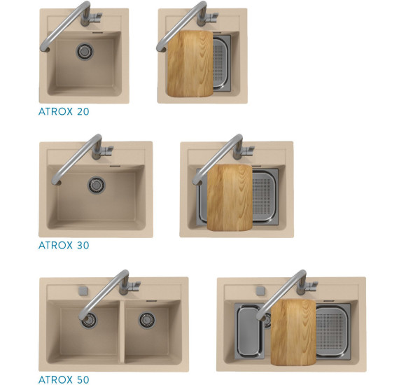 ALVEUS nuvarvėjimo indas, skirtas Atrox plautuvėms