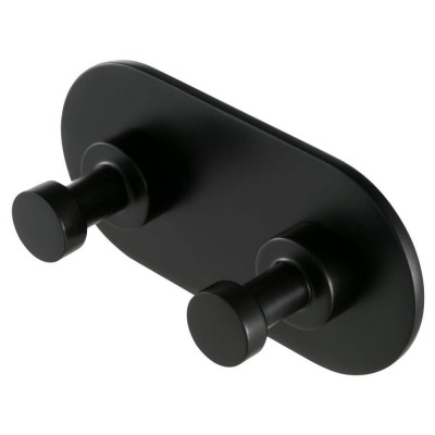 Rūbų/rankšluosčių kabliukas Geesa Nemox Black dvigubas