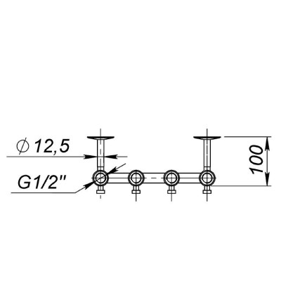 Wellmer Verona nerūdijančio plieno elektrinis džiovintuvas, 150 cm, 4 strypai
