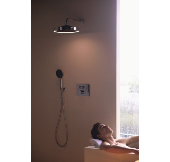 Ideal Standard CERATHERM NAVIGO SOLOS potinkinė termostatinė sistema, dušo galva su apšvietimu, 330mm