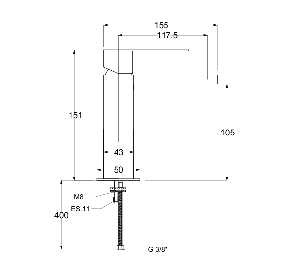 QD MagistroLab  CONVERSE PLUS 35 praustuvo maišytuvas, chromo sp.