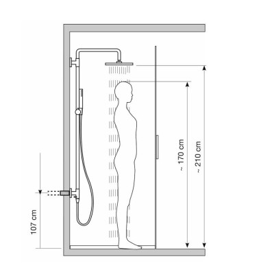 QD MagistroLab Classy dušo stovo komplektas, be maišytuvo