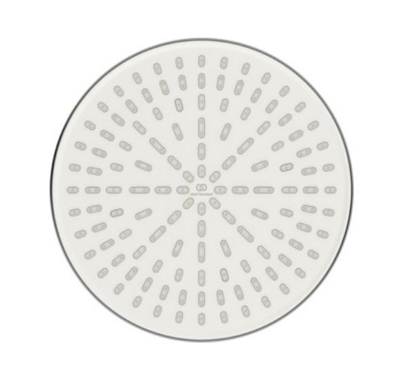 Ideal Standard Idealrain apvali "lietaus" dušo galva, 260 mm skersmuo, chromo/balta spalva