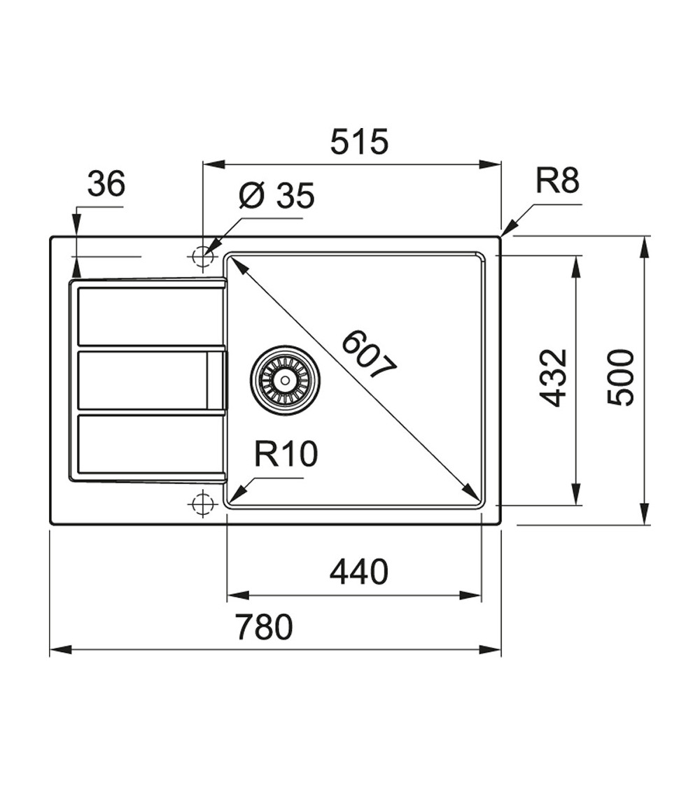 Franke plautuvė S2D 611-78 XL, pasirenkama spalva