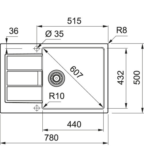 Franke plautuvė S2D 611-78 XL, pasirenkama spalva
