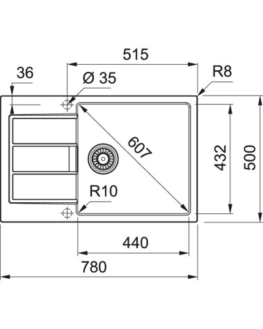Franke plautuvė S2D 611-78 XL, pasirenkama spalva