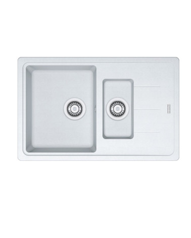 Franke BFG 651-78 Akmens masės plautuvė, eksentrinis ventilis, nerūdijančio plieno rankenėlė ir perlaja