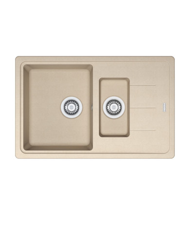 Franke BFG 651-78 Akmens masės plautuvė, eksentrinis ventilis, nerūdijančio plieno rankenėlė ir perlaja