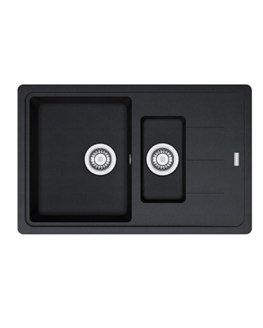 Franke BFG 651-78 Akmens masės plautuvė, eksentrinis ventilis, nerūdijančio plieno rankenėlė ir perlaja