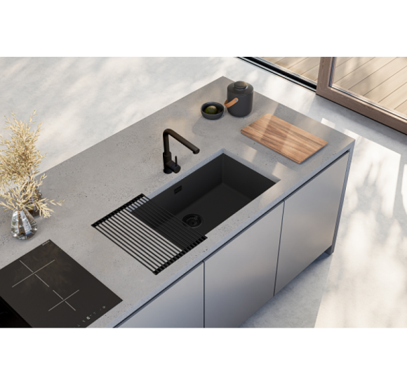 ALVEUS Omni 40 granitinė plautuvė (Black Edition)