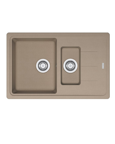 Franke BFG 651-78 Akmens masės plautuvė, eksentrinis ventilis, nerūdijančio plieno rankenėlė ir perlaja