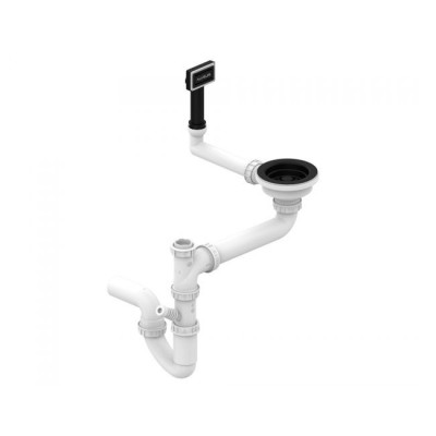 ALVEUS Omni 50 granitinė plautuvė su dvigubu dubeniu (Black Edition)