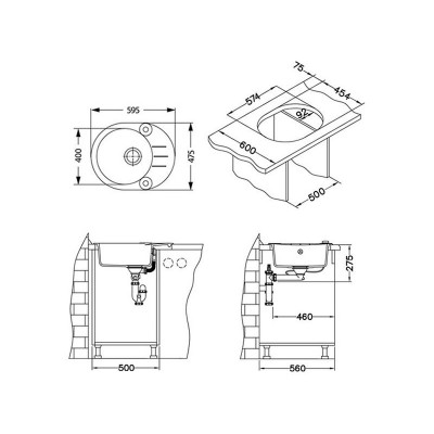 ALVEUS Roll 40 apvali granitinė plautuvė (pasirenkama spalva)